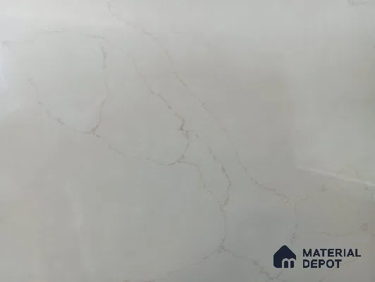 Belina Quartz {SKU} Tuscan Pearl Value Series 10.5 ft x 5.25 ft Quartz - 20 mm | 5 Years Warranty | Suitable for Kitchen, Restaurant, Counter Tops, Dining, Reception, office