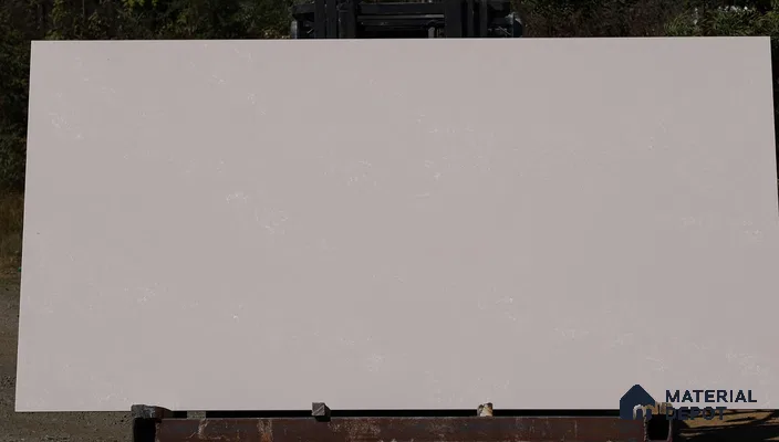 Belina Quartz {SKU} Rose Dune Value Series 10.5 ft x 5.25 ft Quartz - 20 mm | 5 Years Warranty | Suitable for Kitchen, Restaurant, Counter Tops, Dining, Reception, office