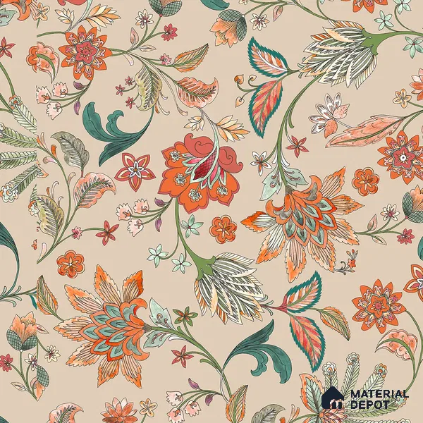 Vibrant Floral Canvas Wallpaper for Rooms