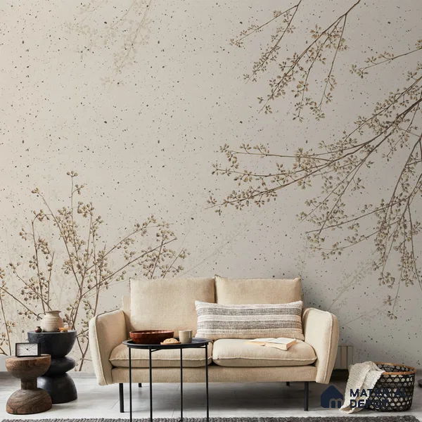 Vintage Botanic Charm Handmade Wallpaper Customised for Walls
