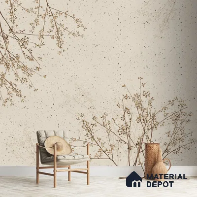 Vintage Botanic Charm Handmade Wallpaper Customised for Walls