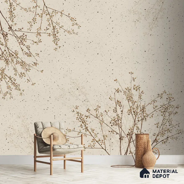Vintage Botanic Charm Handmade Wallpaper Customised for Walls