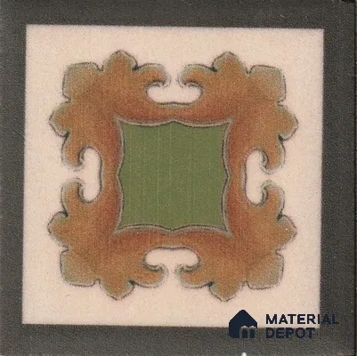 Moroccan Tile Border TL 11935 C Spatial Accent Series 2 x 2 inch Vitrified Matte Finish Center Tile - 9 mm | Suitable for Decorative Highlighter Border