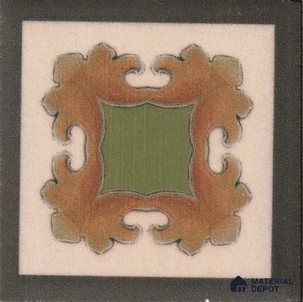 Moroccan Tile Border TL 11935 C Spatial Accent Series 2 x 2 inch Vitrified Matte Finish Center Tile - 9 mm | Suitable for Decorative Highlighter Border