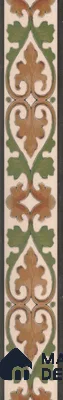 Moroccan Tile Border TL 11935 Spatial Accent Series 1 ft x 2 inch Vitrified Matte Finish Tile Border - 9 mm | Suitable for Decorative Highlighter Border