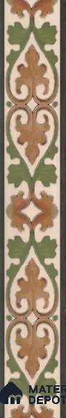 Moroccan Tile Border TL 11935 Spatial Accent Series 1 ft x 2 inch Vitrified Matte Finish Tile Border - 9 mm | Suitable for Decorative Highlighter Border