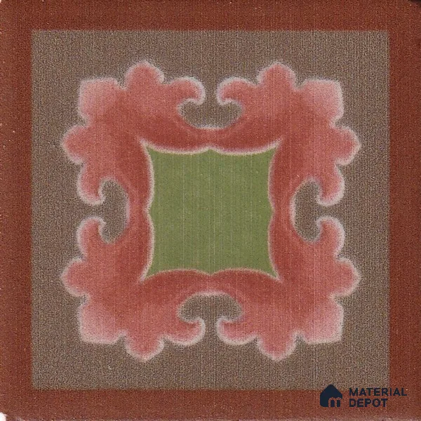 Moroccan Tile Border TL 11935 D Spatial Accent Series 2 x 2 inch Vitrified Matte Finish Center Tile - 9 mm | Suitable for Decorative Highlighter Border