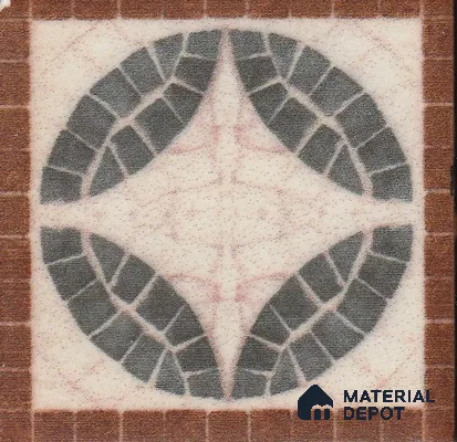 Tropical Tile Border TL 11938 B Spatial Accent Series 2 x 2 inch Vitrified Matte Finish Center Tile - 9 mm | Suitable for Decorative Highlighter Border