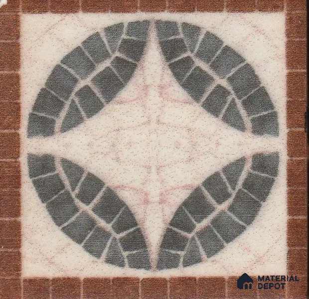 Tropical Tile Border TL 11938 B Spatial Accent Series 2 x 2 inch Vitrified Matte Finish Center Tile - 9 mm | Suitable for Decorative Highlighter Border