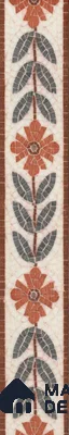 Tropical Tile Border TL 11938 Spatial Accent Series 1 ft x 2 inch Vitrified Matte Finish Tile Border - 9 mm | Suitable for Decorative Highlighter Border
