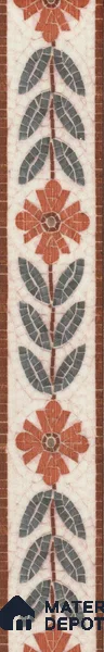 Tropical Tile Border TL 11938 Spatial Accent Series 1 ft x 2 inch Vitrified Matte Finish Tile Border - 9 mm | Suitable for Decorative Highlighter Border
