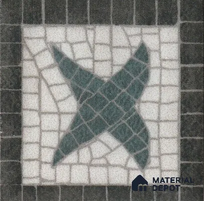 Moroccan Tile Border TL 11937 B Spatial Accent Series 2 x 2 inch Vitrified Matte Finish Center Tile - 9 mm | Suitable for Decorative Highlighter Border