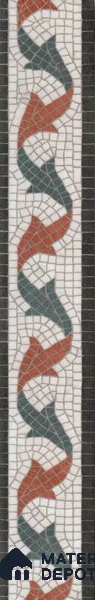 Moroccan Tile Border TL 11937 Spatial Accent Series 1 ft x 2 inch Vitrified Matte Finish Tile Border - 9 mm | Suitable for Decorative Highlighter Border