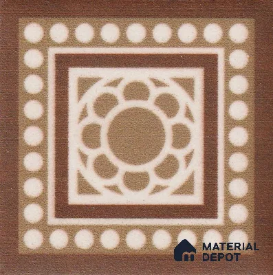 Moroccan Tile Border TL 11932 E Spatial Accent Series 2 x 2 inch Vitrified Matte Finish Center Tile - 9 mm | Suitable for Decorative Highlighter Border