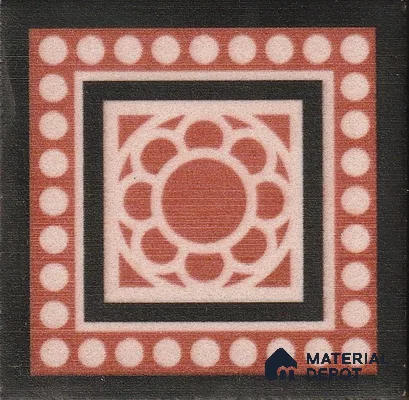 Moroccan Tile Border TL 11932 F Spatial Accent Series 2 x 2 inch Vitrified Matte Finish Center Tile - 9 mm | Suitable for Decorative Highlighter Border