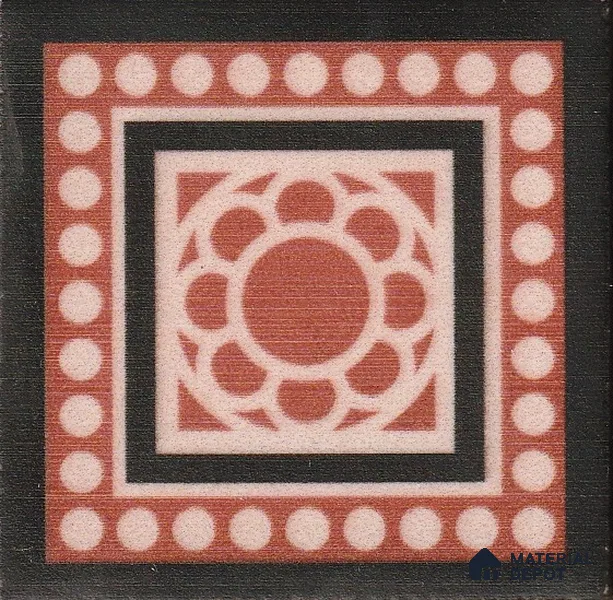 Moroccan Tile Border TL 11932 F Spatial Accent Series 2 x 2 inch Vitrified Matte Finish Center Tile - 9 mm | Suitable for Decorative Highlighter Border
