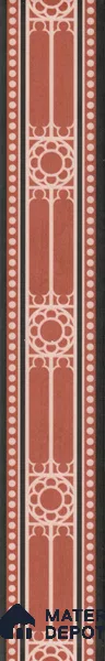 Moroccan Tile Border TL 11932 C Spatial Accent Series 1 ft x 2 inch Vitrified Matte Finish Tile Border - 9 mm | Suitable for Decorative Highlighter Border