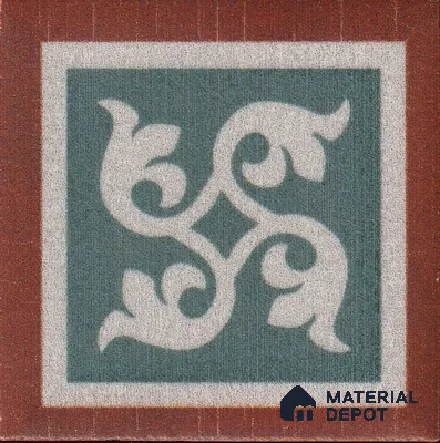 Moroccan Tile Border TL 11934 C Spatial Accent Series 2 x 2 inch Vitrified Matte Finish Center Tile - 9 mm | Suitable for Decorative Highlighter Border