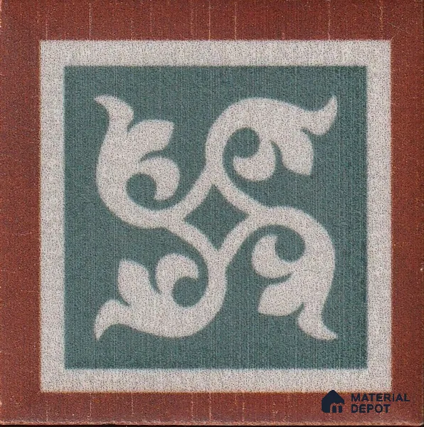 Moroccan Tile Border TL 11934 C Spatial Accent Series 2 x 2 inch Vitrified Matte Finish Center Tile - 9 mm | Suitable for Decorative Highlighter Border
