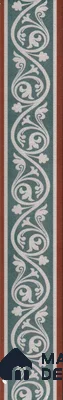 Moroccan Tile Border TL 11934 Spatial Accent Series 1 ft x 2 inch Vitrified Matte Finish Tile Border - 9 mm | Suitable for Decorative Highlighter Border