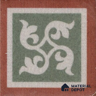 Moroccan Tile Border TL 11934 D Spatial Accent Series 2 x 2 inch Vitrified Matte Finish Center Tile - 9 mm | Suitable for Decorative Highlighter Border