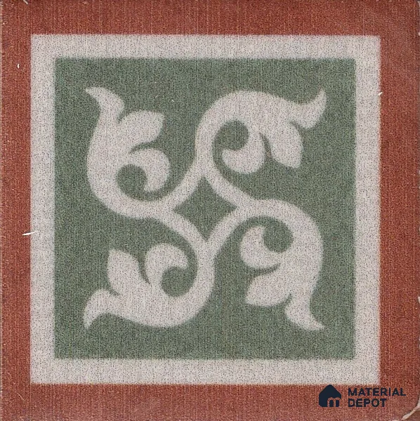 Moroccan Tile Border TL 11934 D Spatial Accent Series 2 x 2 inch Vitrified Matte Finish Center Tile - 9 mm | Suitable for Decorative Highlighter Border