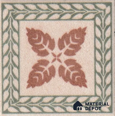 Tropical Tile Border TL 11933 C Spatial Accent Series 2 x 2 inch Vitrified Matte Finish Center Tile - 9 mm | Suitable for Decorative Highlighter Border