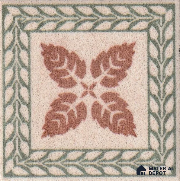 Tropical Tile Border TL 11933 C Spatial Accent Series 2 x 2 inch Vitrified Matte Finish Center Tile - 9 mm | Suitable for Decorative Highlighter Border