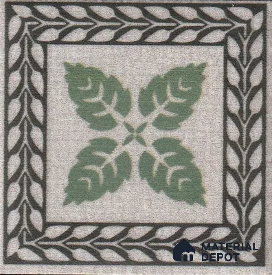 Tropical Tile Border TL 11933 D Spatial Accent Series 2 x 2 inch Vitrified Matte Finish Center Tile - 9 mm | Suitable for Decorative Highlighter Border