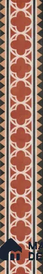Moroccan Look  Border Tile TL 11929 Spatial Accent Series  1 ft x 2 inch Vitrified Matte Finish  - 9 mm