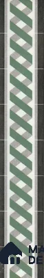 Moroccan Tile Border TL 11931 Spatial Accent Series 1 ft x 2 inch Vitrified Matte Finish Tile Border - 9 mm | Suitable for Decorative Highlighter Border