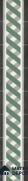 Moroccan Tile Border TL 11931 Spatial Accent Series 1 ft x 2 inch Vitrified Matte Finish Tile Border - 9 mm | Suitable for Decorative Highlighter Border