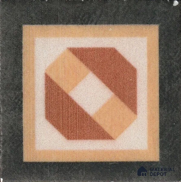 Moroccan Tile Border TL 11931 E Spatial Accent Series 2 x 2 inch Vitrified Matte Finish Center Tile - 9 mm | Suitable for Decorative Highlighter Border