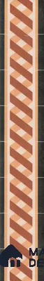 Moroccan Tile Border TL 11931 B Spatial Accent Series 1 ft x 2 inch Vitrified Matte Finish Tile Border - 9 mm | Suitable for Decorative Highlighter Border