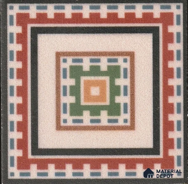 Moroccan Tile Border TL 11930 C Spatial Accent Series 2 x 2 inch Vitrified Matte Finish Center Tile - 9 mm | Suitable for Decorative Highlighter Border