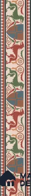 Moroccan Tile Border TL 11930 Spatial Accent Series 1 ft x 2 inch Vitrified Matte Finish Tile Border - 9 mm | Suitable for Decorative Highlighter Border