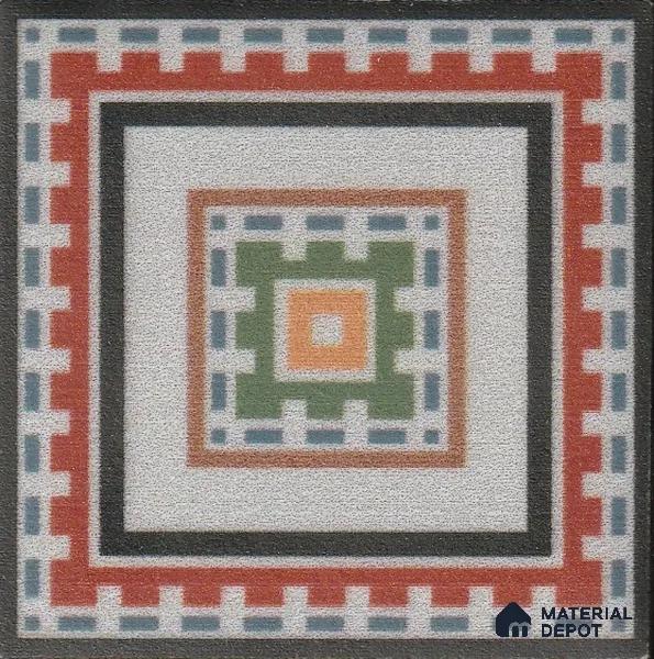 Moroccan Tile Border TL 11930 D Spatial Accent Series 2 x 2 inch Vitrified Matte Finish Center Tile - 9 mm | Suitable for Decorative Highlighter Border