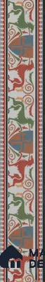 Moroccan Tile Border TL 11930 B Spatial Accent Series 1 ft x 2 inch Vitrified Matte Finish Tile Border - 9 mm | Suitable for Decorative Highlighter Border