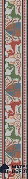 Moroccan Tile Border TL 11930 B Spatial Accent Series 1 ft x 2 inch Vitrified Matte Finish Tile Border - 9 mm | Suitable for Decorative Highlighter Border