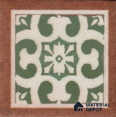 Moroccan Tile Border TL 11939 B Spatial Accent Series 2 x 2 inch Vitrified Matte Finish Center Tile - 9 mm | Suitable for Decorative Highlighter Border