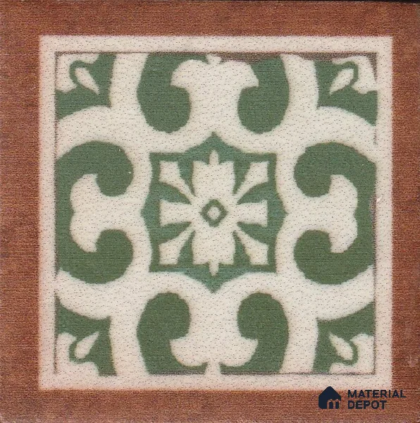 Moroccan Tile Border TL 11939 B Spatial Accent Series 2 x 2 inch Vitrified Matte Finish Center Tile - 9 mm | Suitable for Decorative Highlighter Border