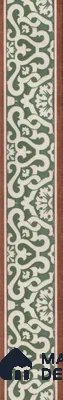 Moroccan Tile Border TL 11939 Spatial Accent Series 1 ft x 2 inch Vitrified Matte Finish Tile Border - 9 mm | Suitable for Decorative Highlighter Border