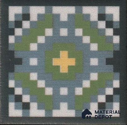 Moroccan Tile Border TL 11936 C Spatial Accent Series 2 x 2 inch Vitrified Matte Finish Center Tile - 9 mm | Suitable for Decorative Highlighter Border