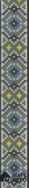 Moroccan Tile Border TL 11936 Spatial Accent Series 1 ft x 2 inch Vitrified Matte Finish Tile Border - 9 mm | Suitable for Decorative Highlighter Border