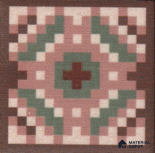 Moroccan Tile Border TL 11936 D Spatial Accent Series 2 x 2 inch Vitrified Matte Finish Center Tile - 9 mm | Suitable for Decorative Highlighter Border
