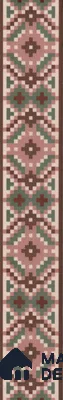 Moroccan Tile Border TL 11936 B Spatial Accent Series 1 ft x 2 inch Vitrified Matte Finish Tile Border - 9 mm | Suitable for Decorative Highlighter Border