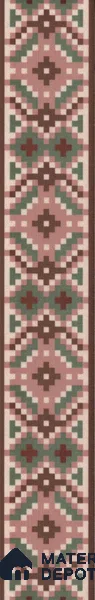 Moroccan Tile Border TL 11936 B Spatial Accent Series 1 ft x 2 inch Vitrified Matte Finish Tile Border - 9 mm | Suitable for Decorative Highlighter Border
