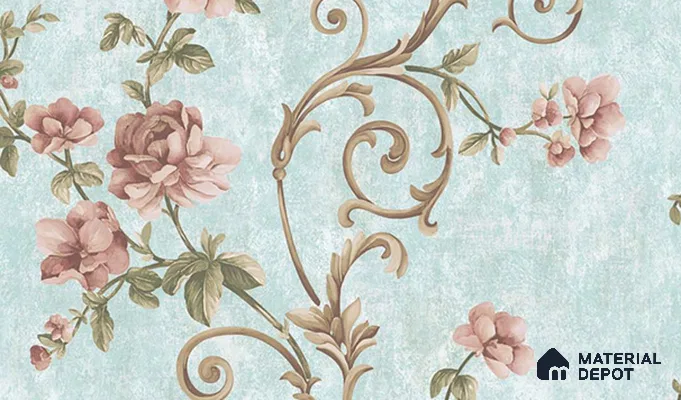 W-201 | 9.5 Meter x 21 Inches Florals Look Wallpaper - 55 Sq. Ft. | Minimum 15% wastage during installation
