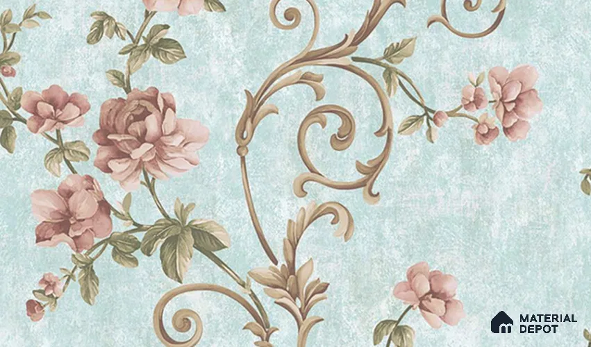 W-201 | 9.5 Meter x 21 Inches Florals Look Wallpaper - 55 Sq. Ft. | Minimum 15% wastage during installation