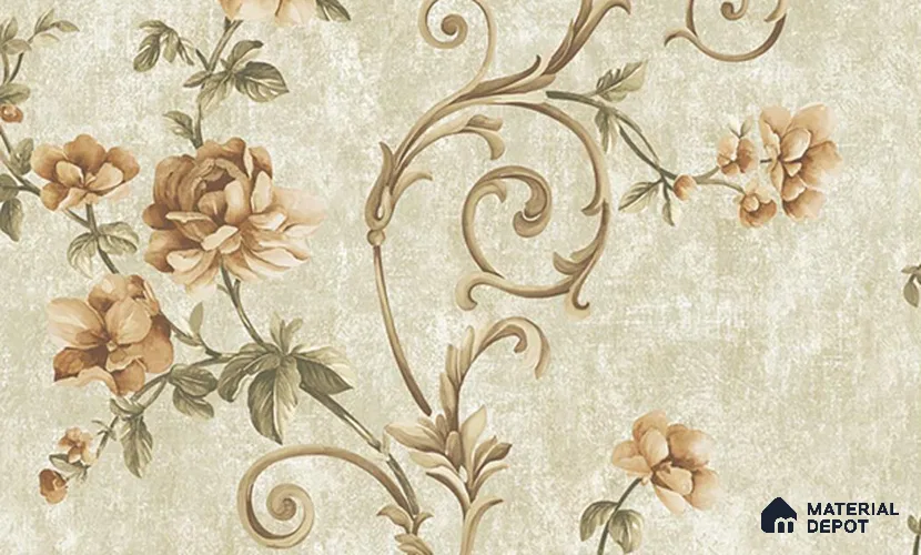 W-204 | 9.5 Meter x 21 Inches Florals Look Wallpaper - 55 Sq. Ft. | Minimum 15% wastage during installation